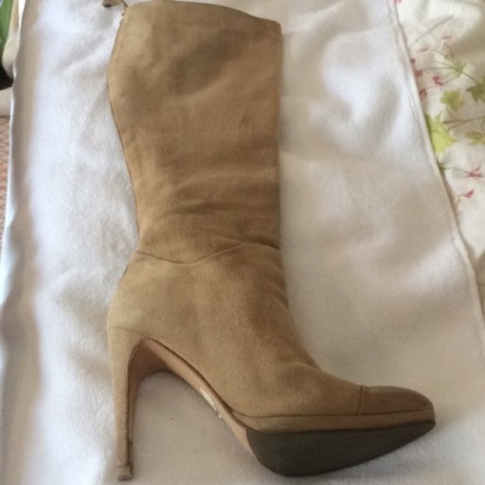 L.K. Bennett Beige Moya Boots